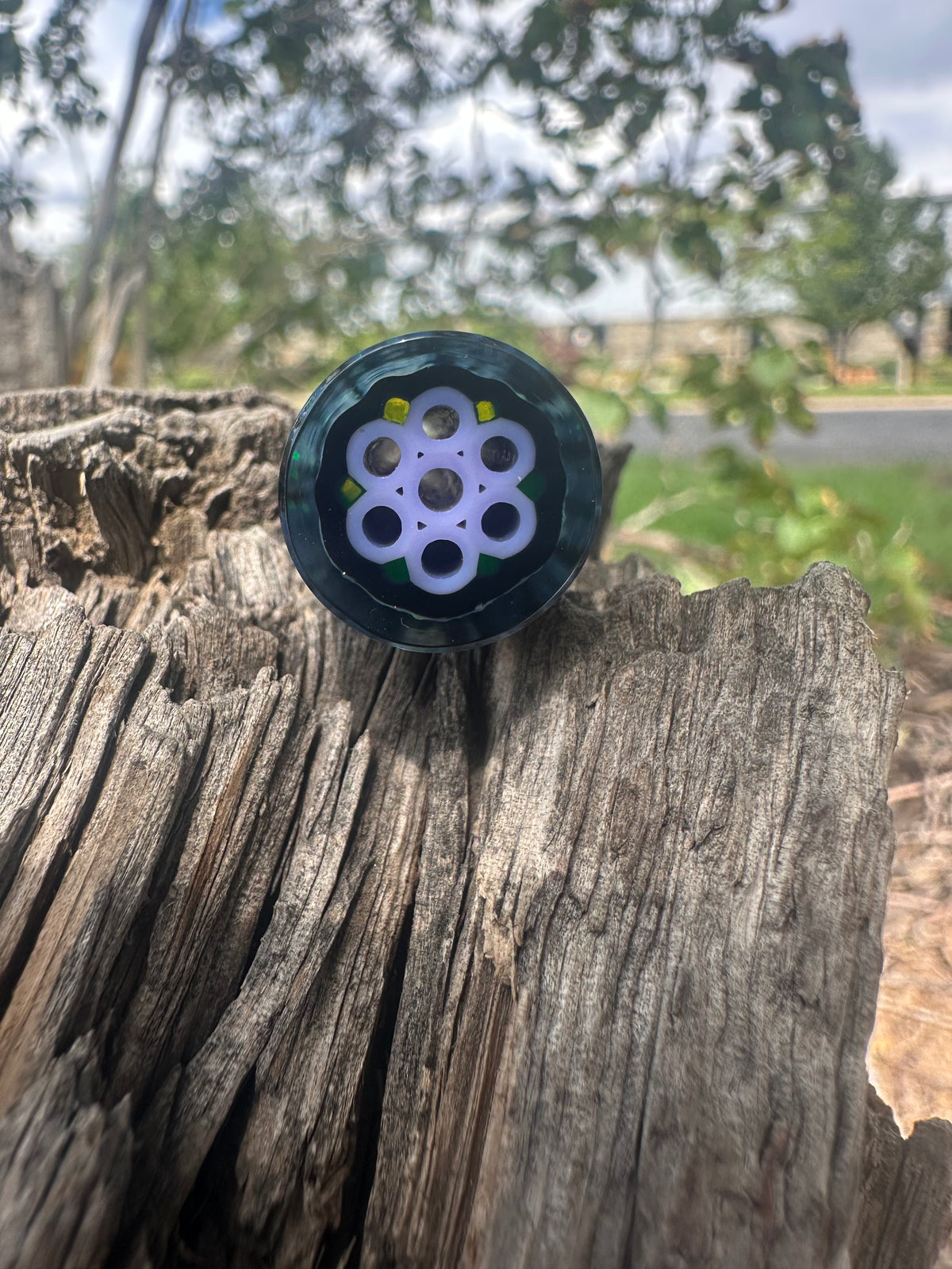 15mm crushed opal w/faceted mouthpiece #114