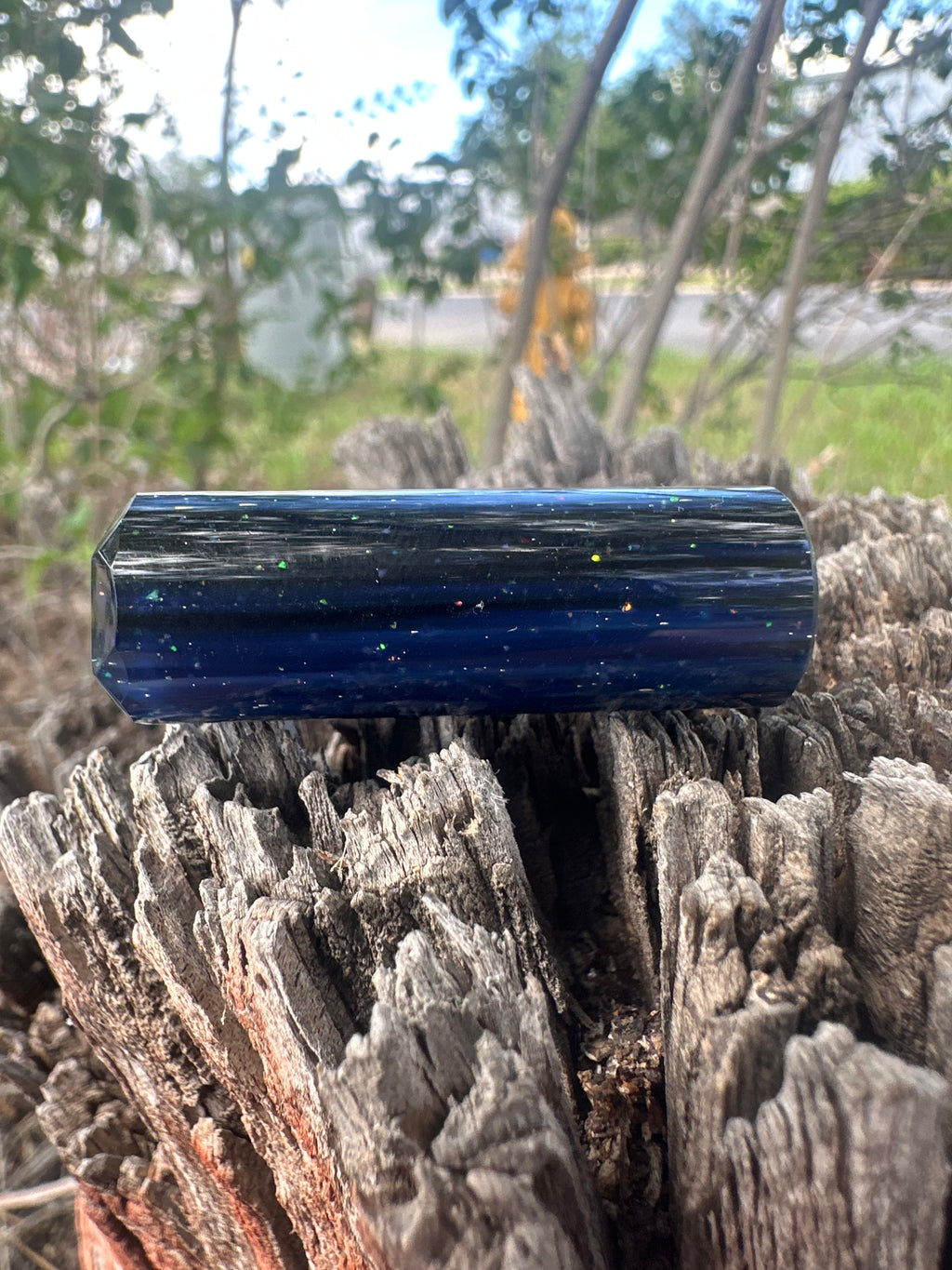 14 mm Crushed opal faceted mouthpiece #111