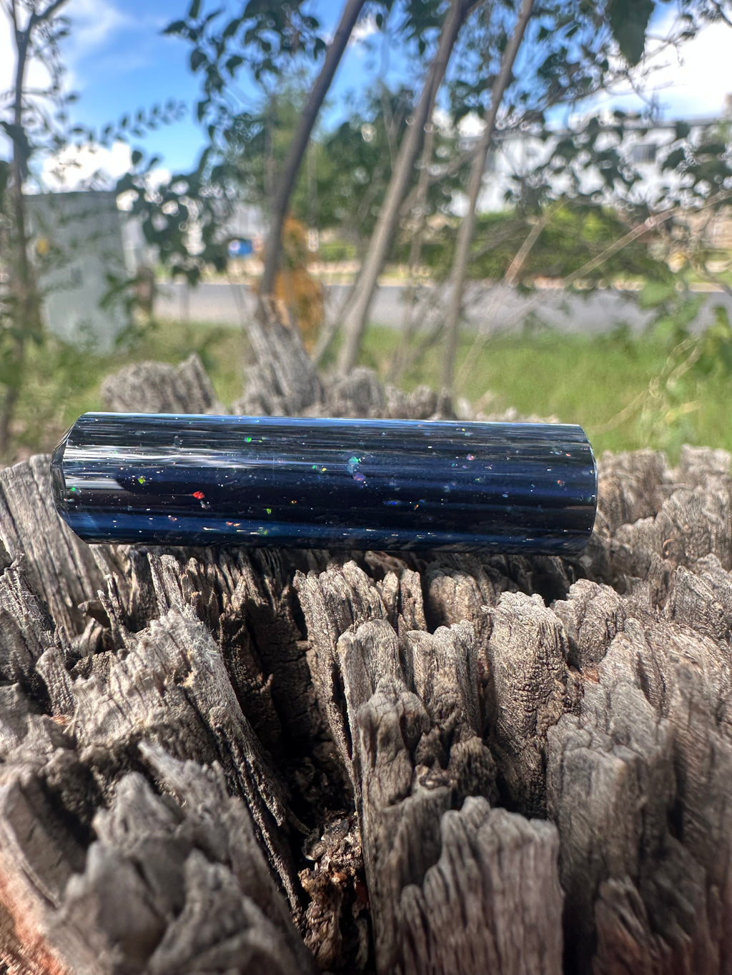 12mm Crushed opal faceted mouthpiece #110