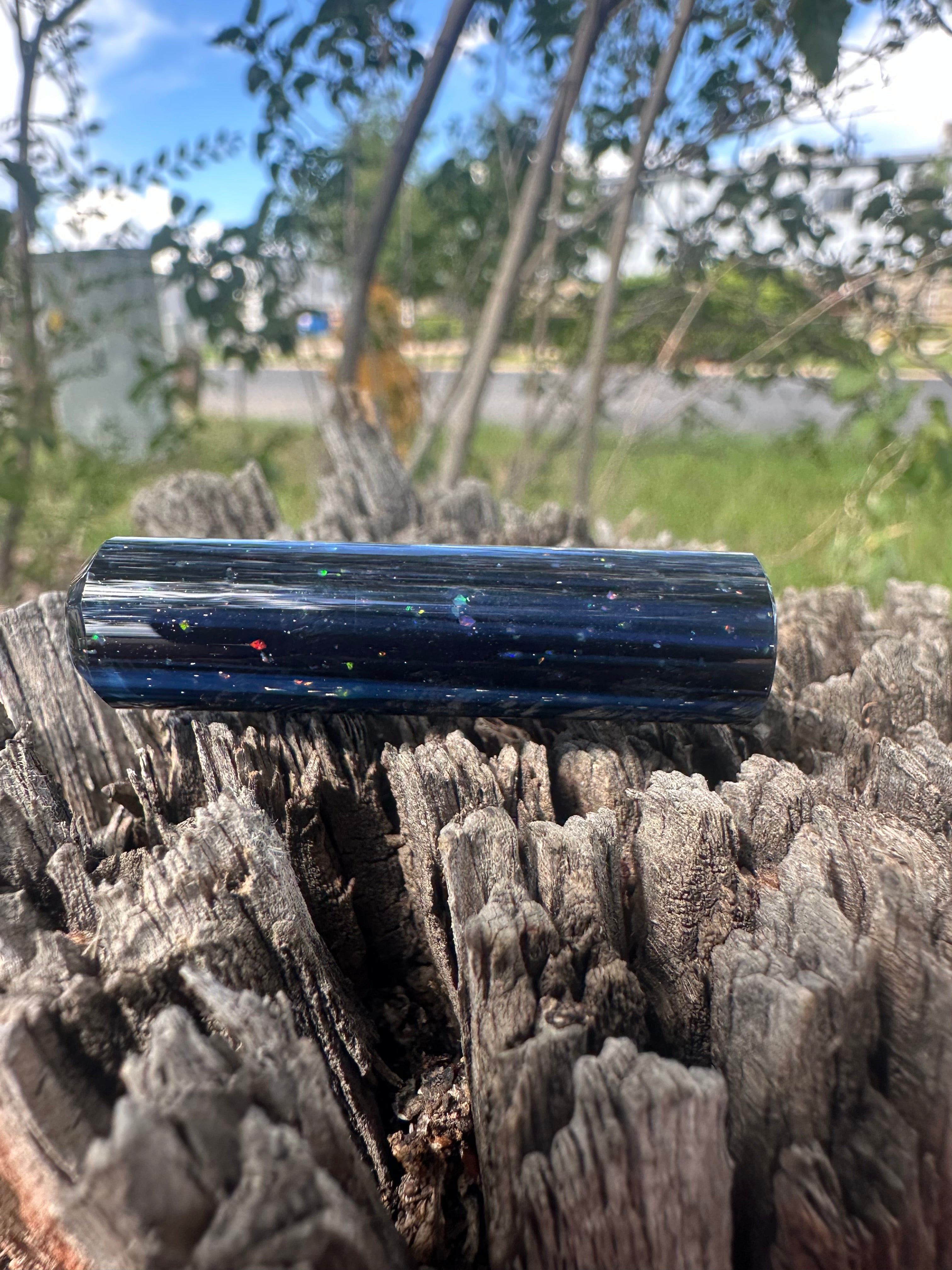 12mm Crushed opal faceted mouthpiece #110