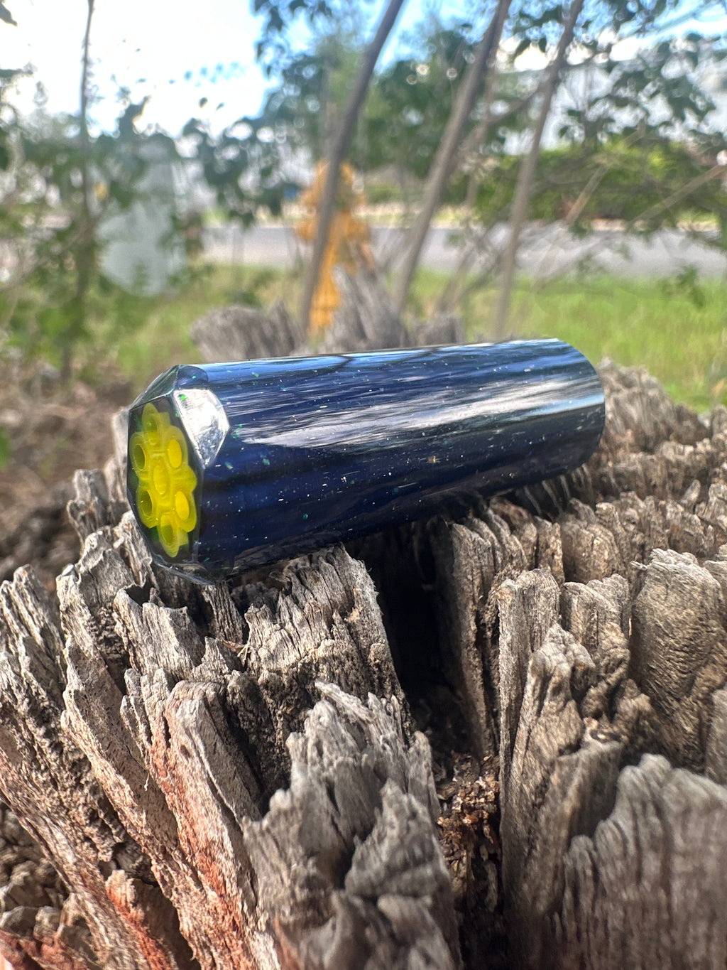 14 mm Crushed opal faceted mouthpiece #111