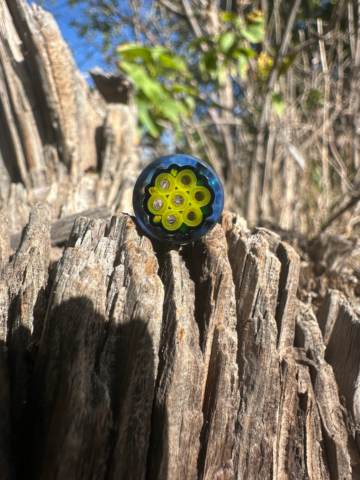 11mm crushed opal w/faceted tip#120
