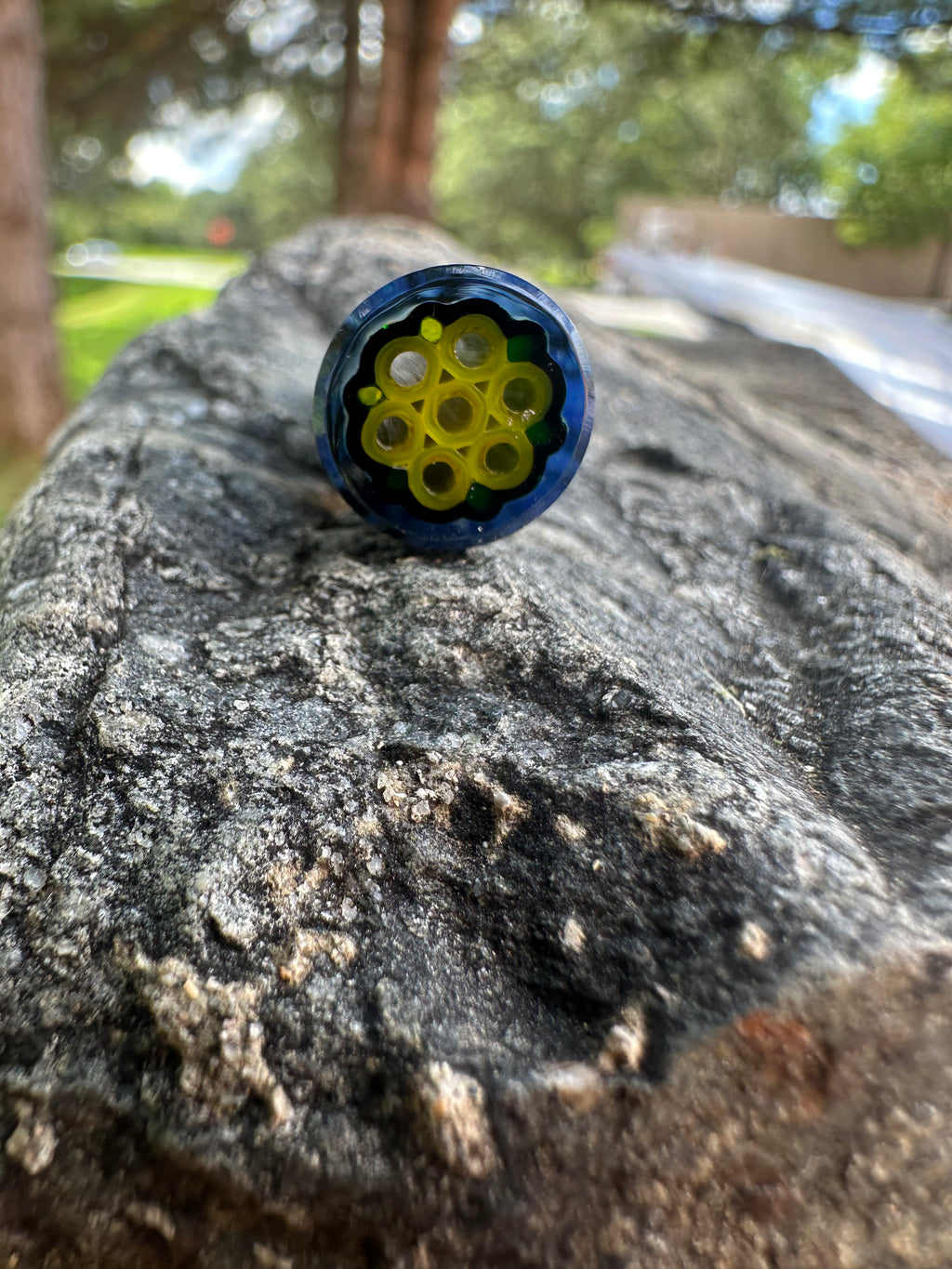 11mm L/35 faceted crushed opal. #143
