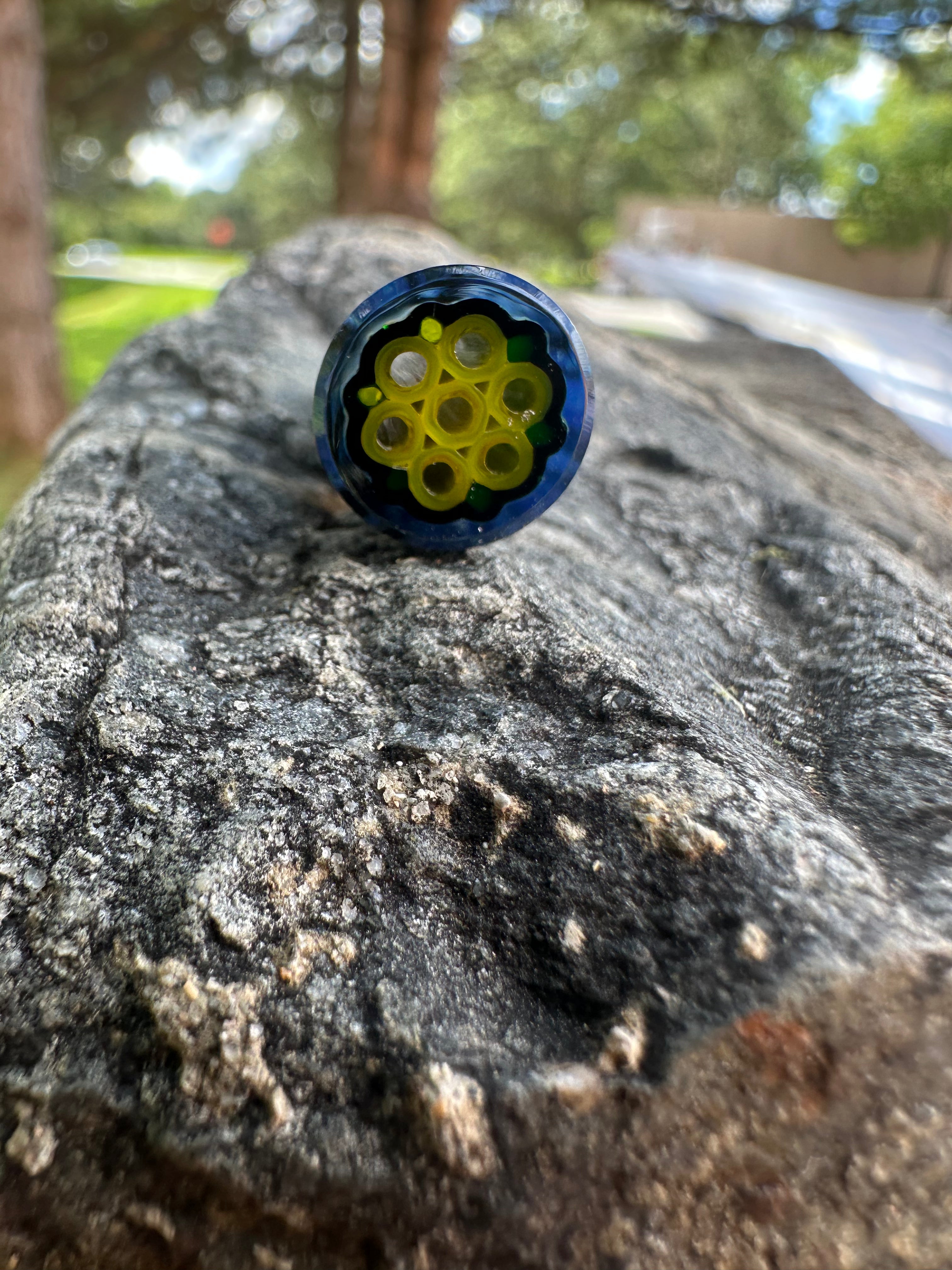 11mm L/35 faceted crushed opal. #143